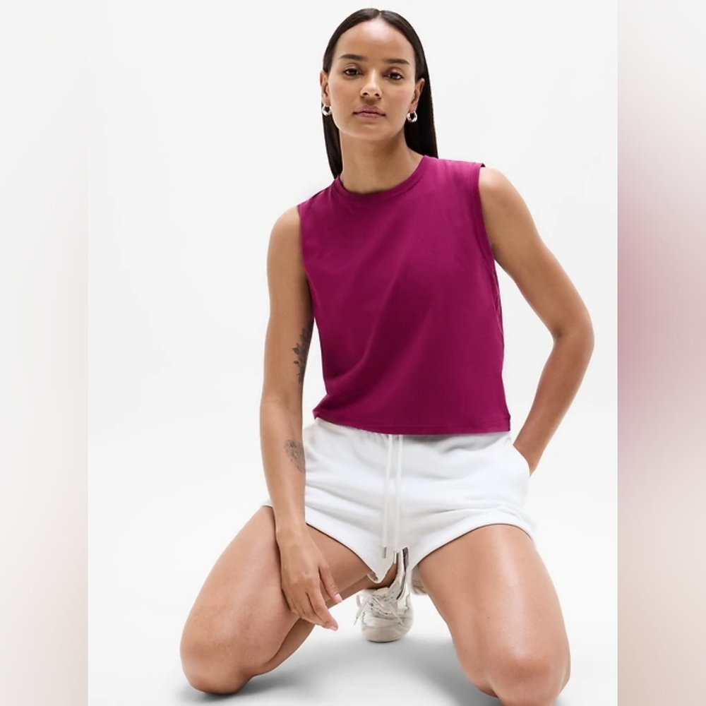 Athleta Burgundy Sleeveless Tank Top